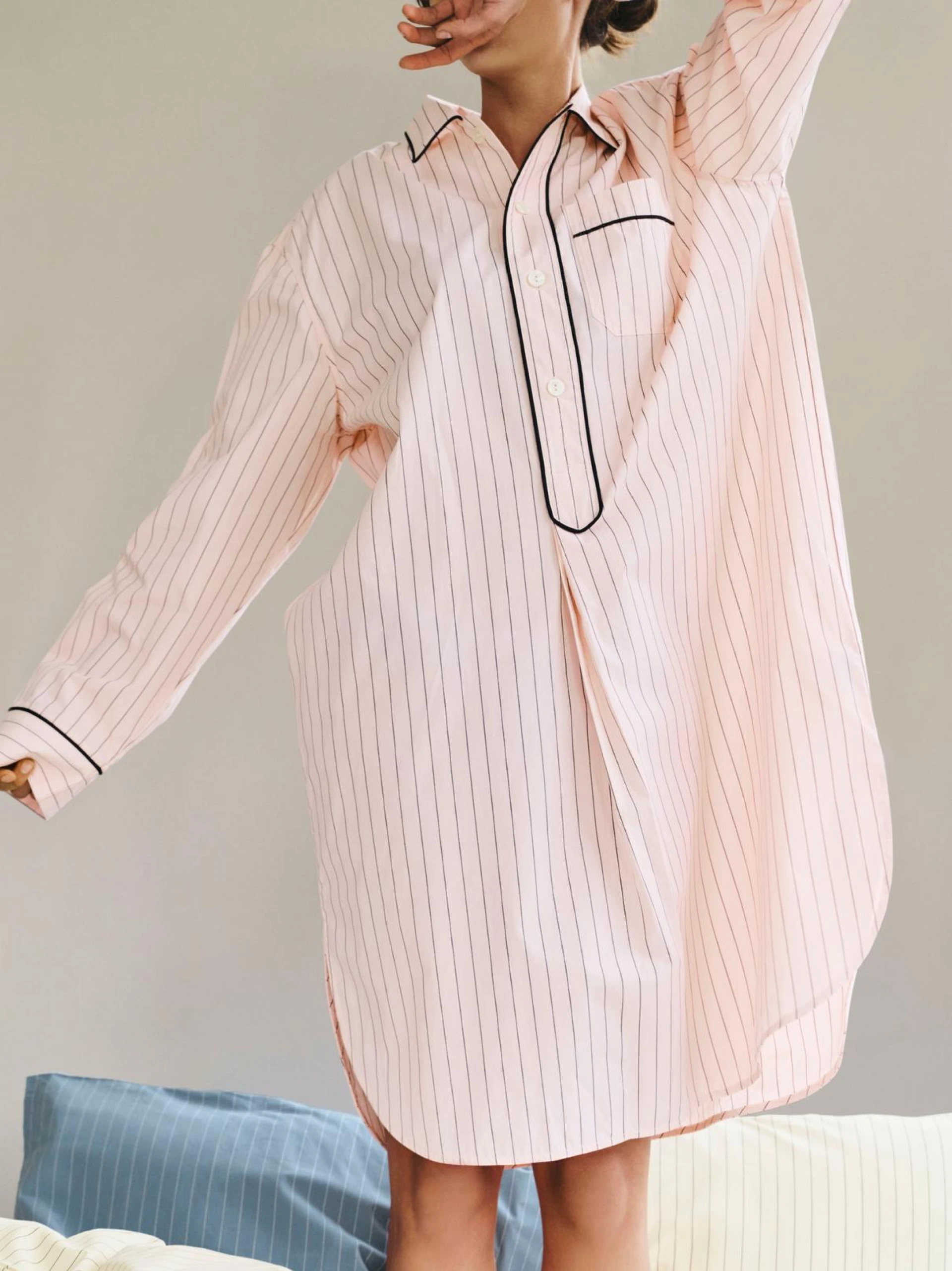 Fineline Long Nightshirt S/M Soft pink