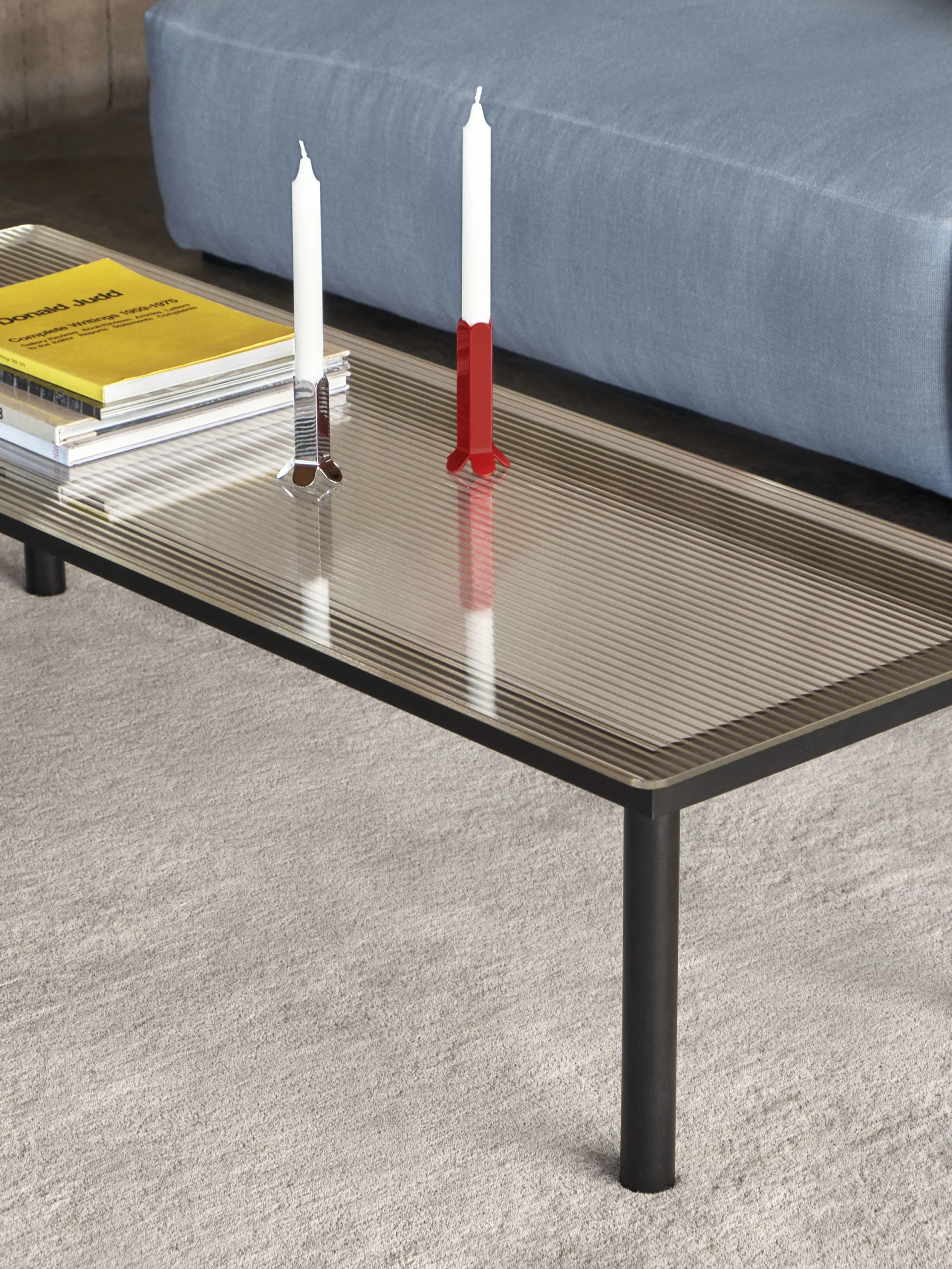 Arcs Candleholder L Red