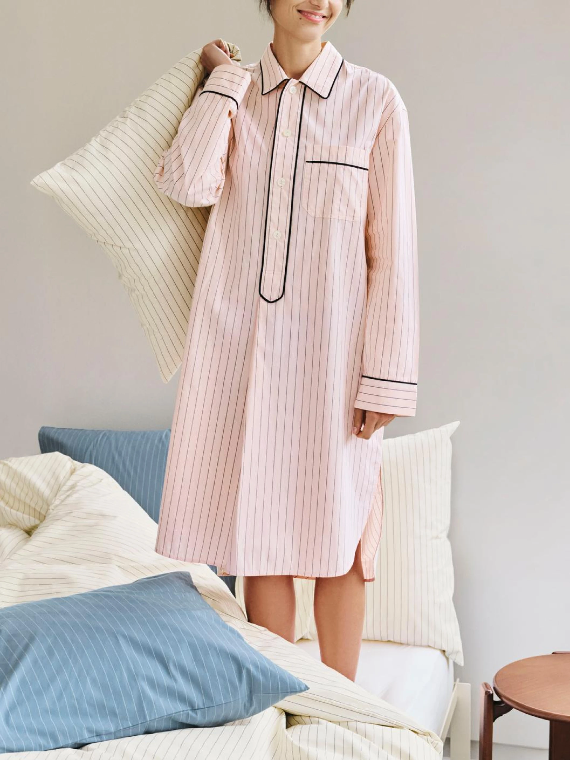 Fineline Long Nightshirt S/M Soft pink