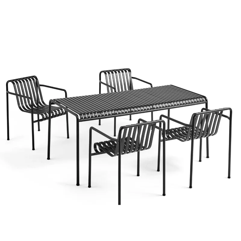 Palissade Table 170 with 4 Dining Armchairs