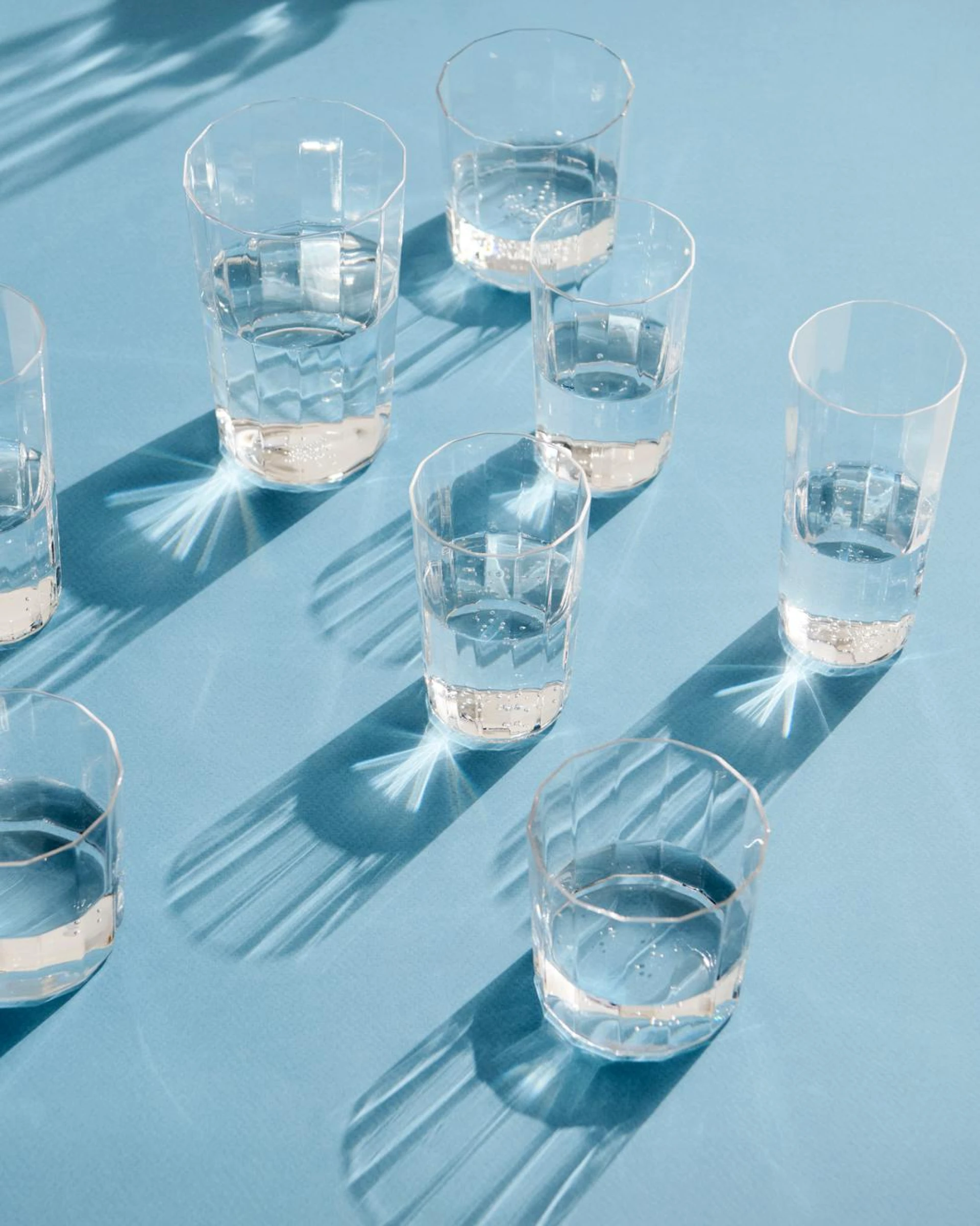 Angle Glass Set of 4 Large H13 Clear
