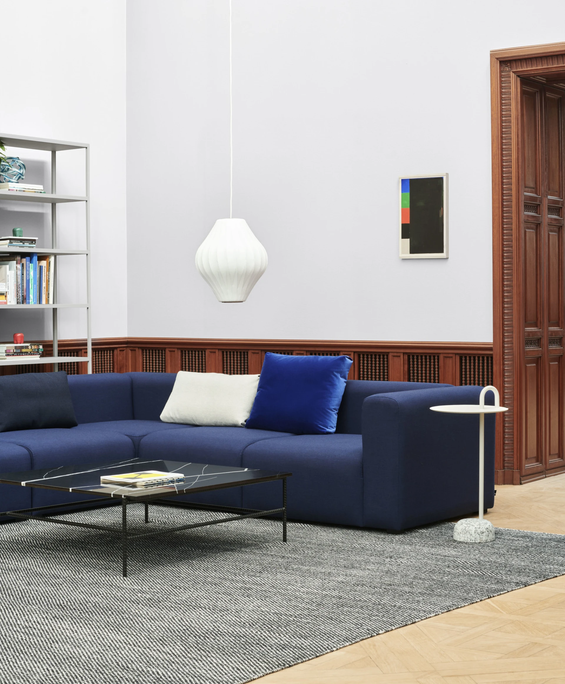 Bowler Side Table Cream white