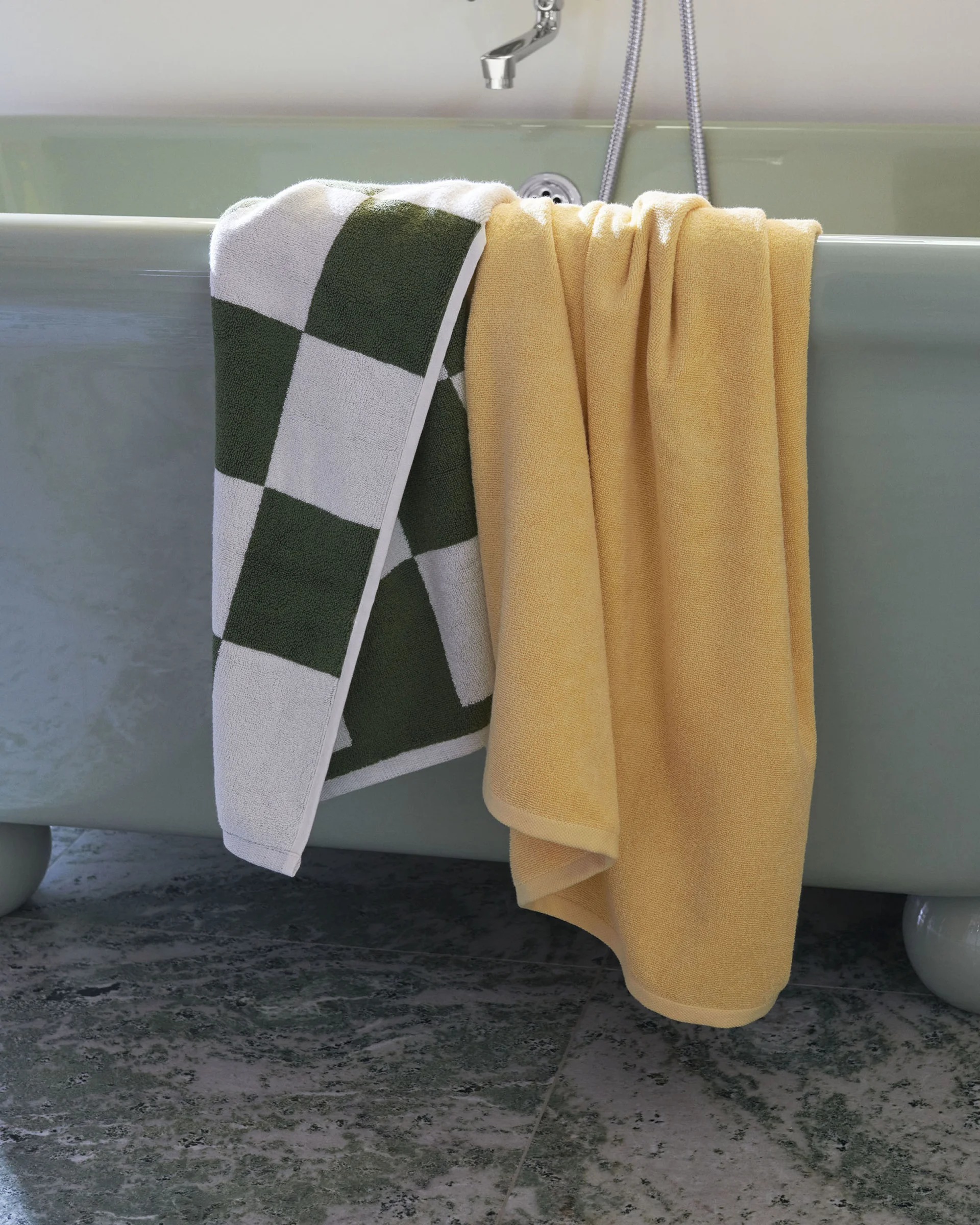 Check Bath Mat Matcha