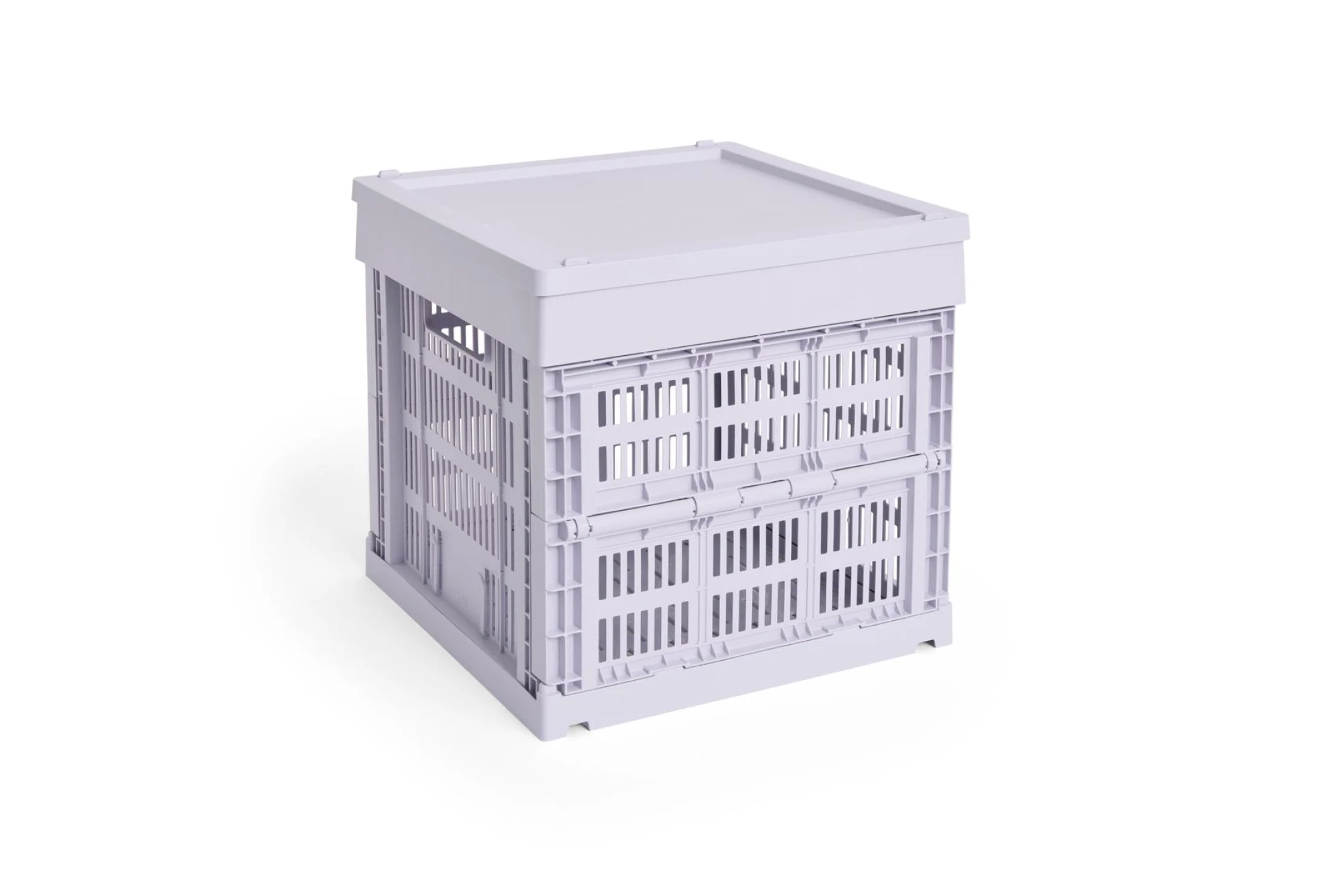 HAY Colour Crate Lid Plastic Medium Square/Cube Lavender