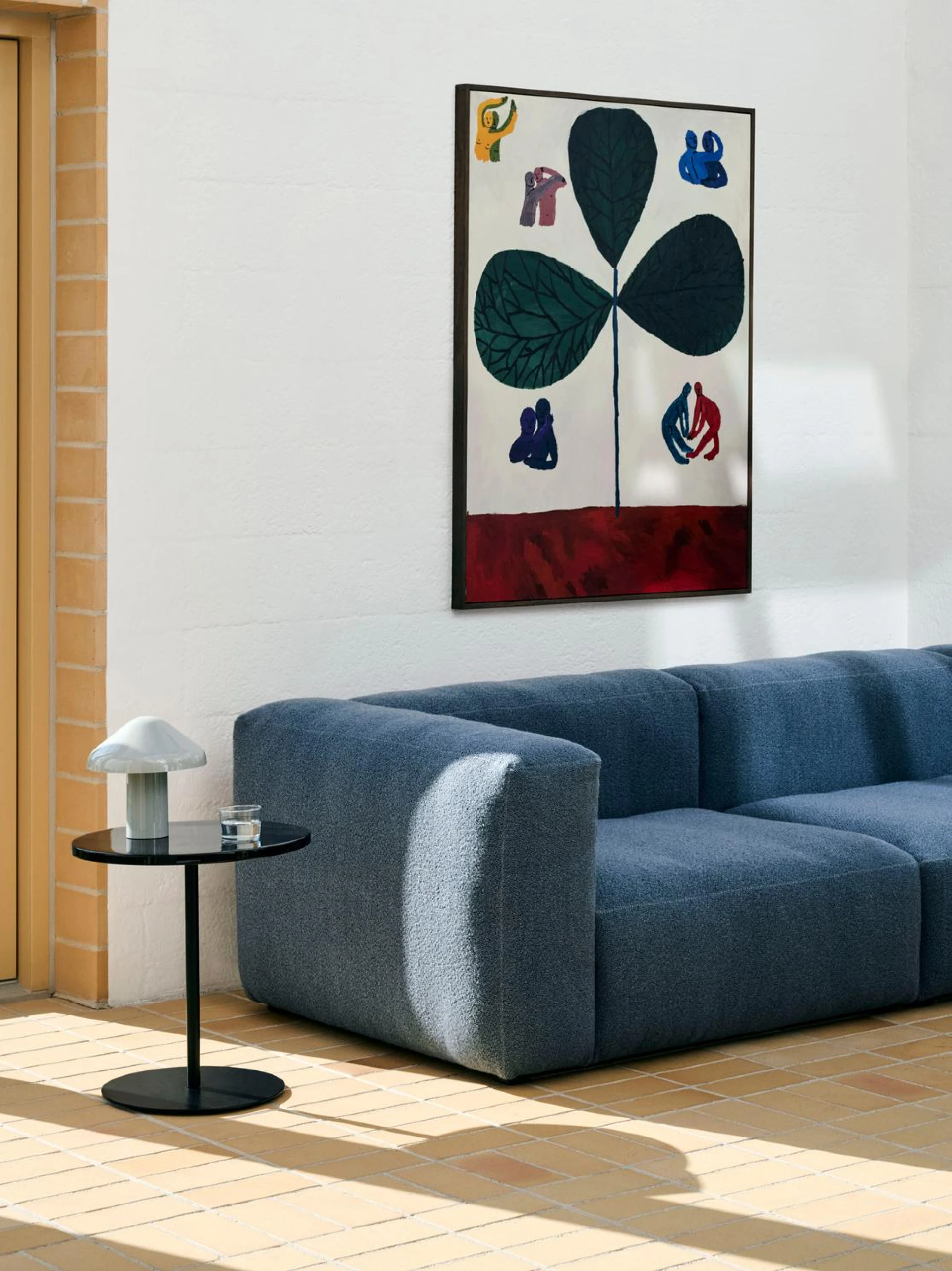 Pyro Coffee Table Black powder coated frame - D45 x H49 - Black ceramic tabletop