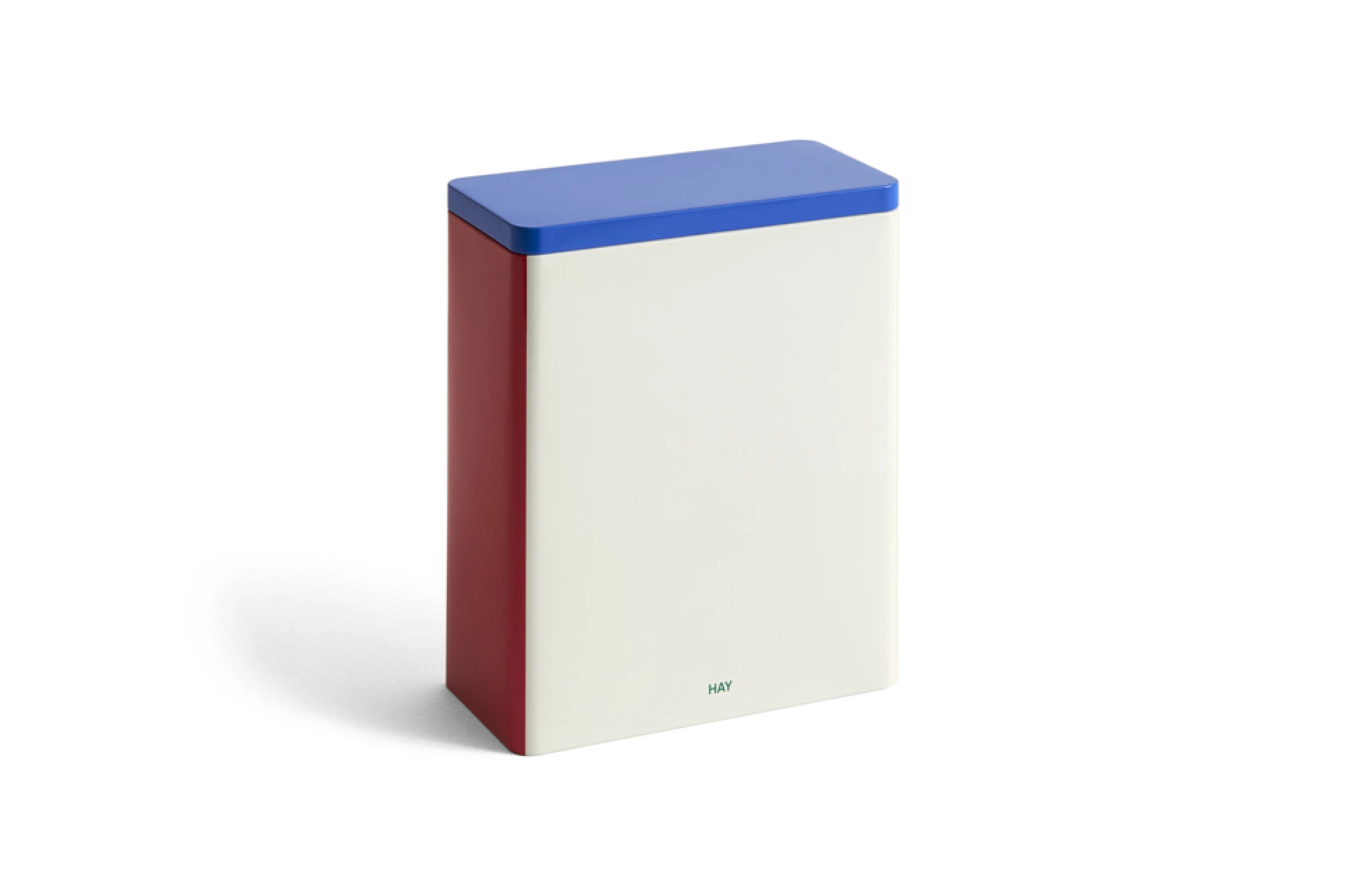 Tin Container X-Large Off-white, blue and red