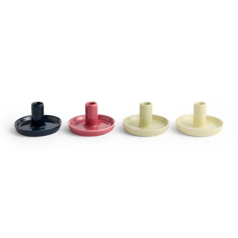 Disc Candleholder X-Small Slim Lime white