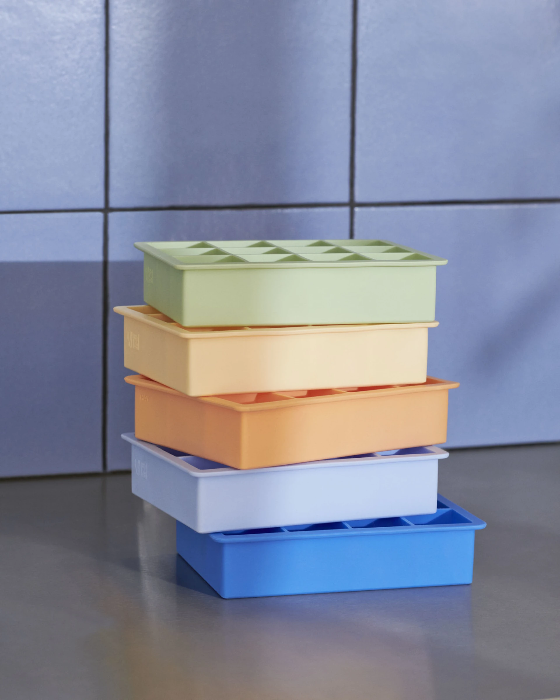 Ice Cube Tray Square X-Large Blue