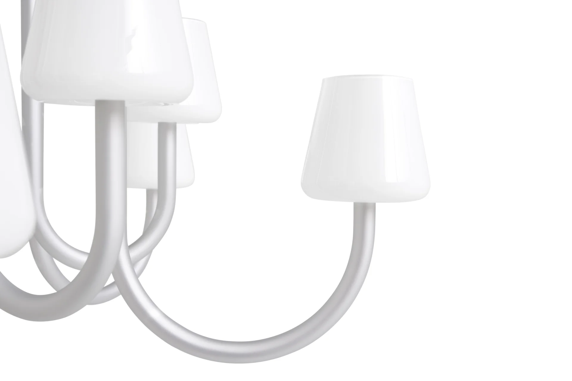 Apollo Chandelier 1065 White opal glass