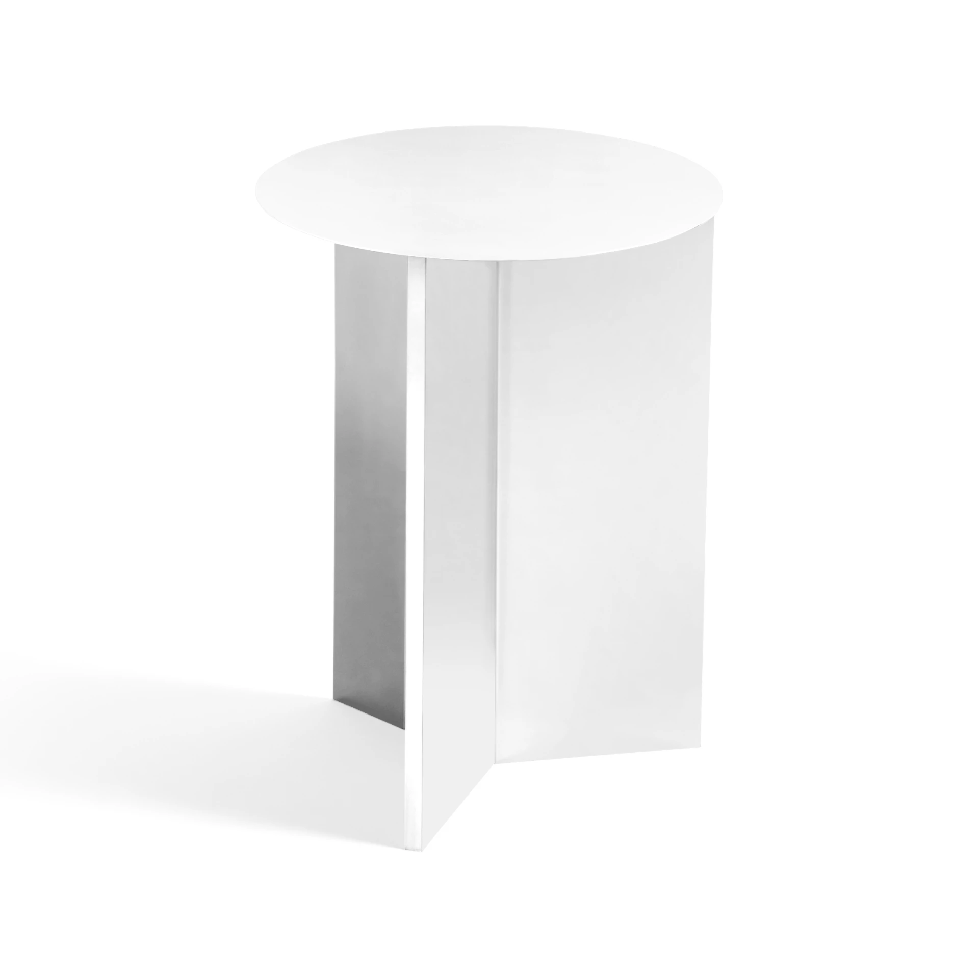Slit Table Round High White