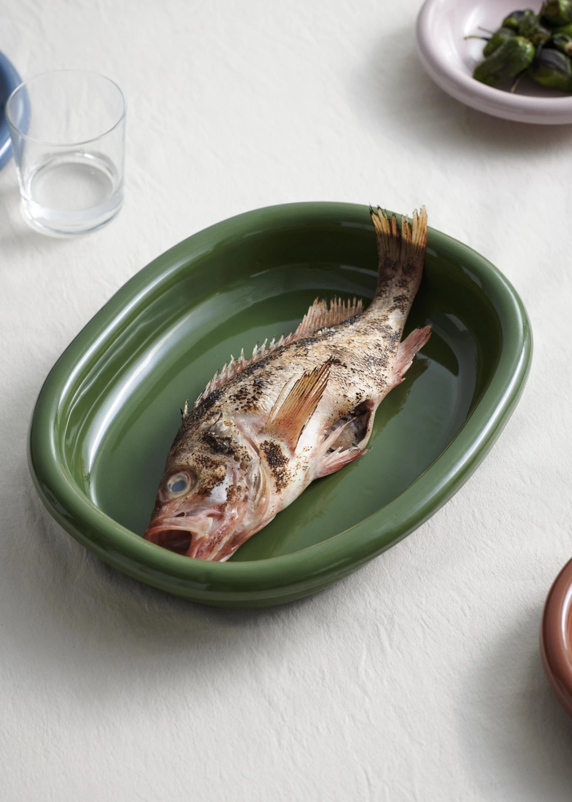 Barro Oval Dish Large Green