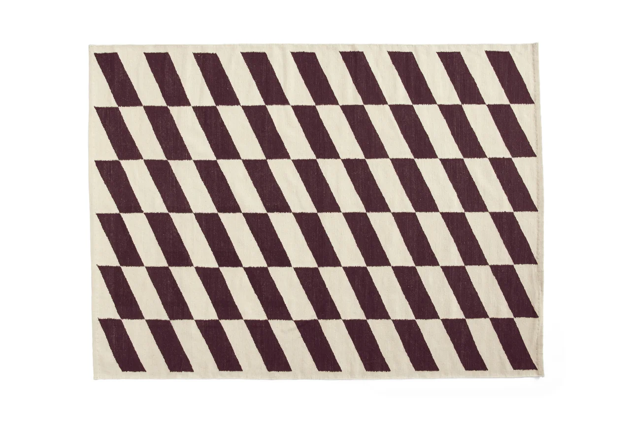 Shift Kelim Rug Burgundy 170 x 240