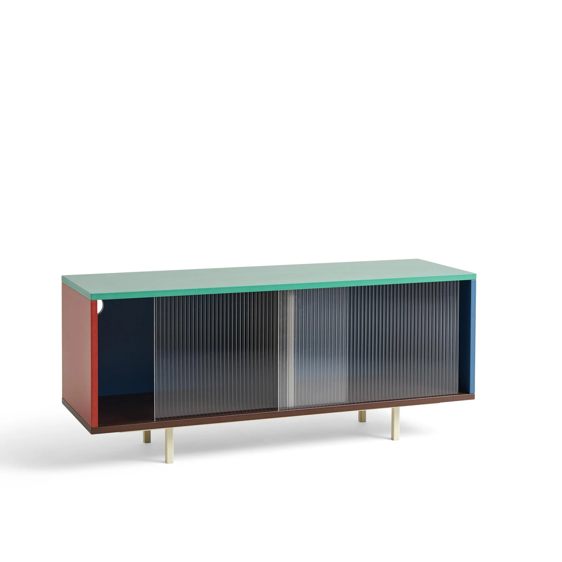 Colour Cabinet Medium Multi Floor w. Glass doors