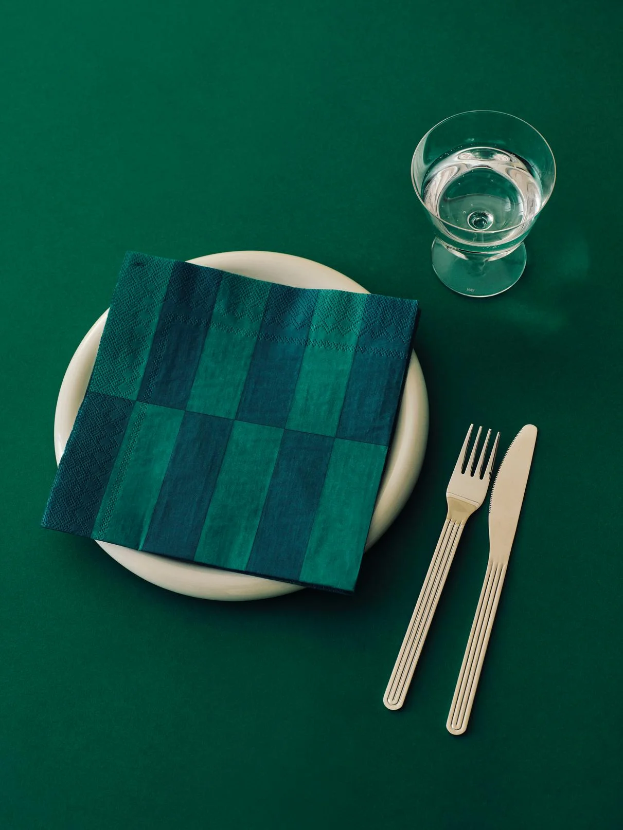 Pattern Napkins Set of 20 Dinner Green and dark green
