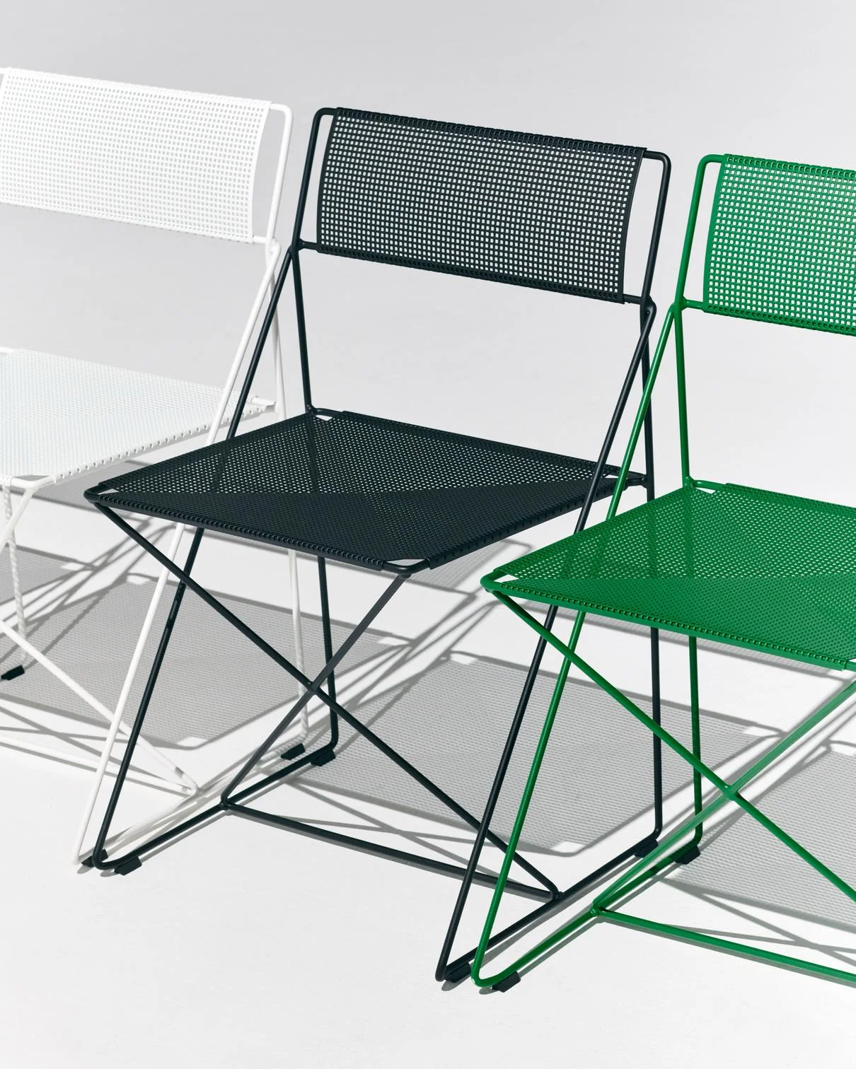 X-Line Chair Iron red powder coated steel base-Iron red powder coated seat/back