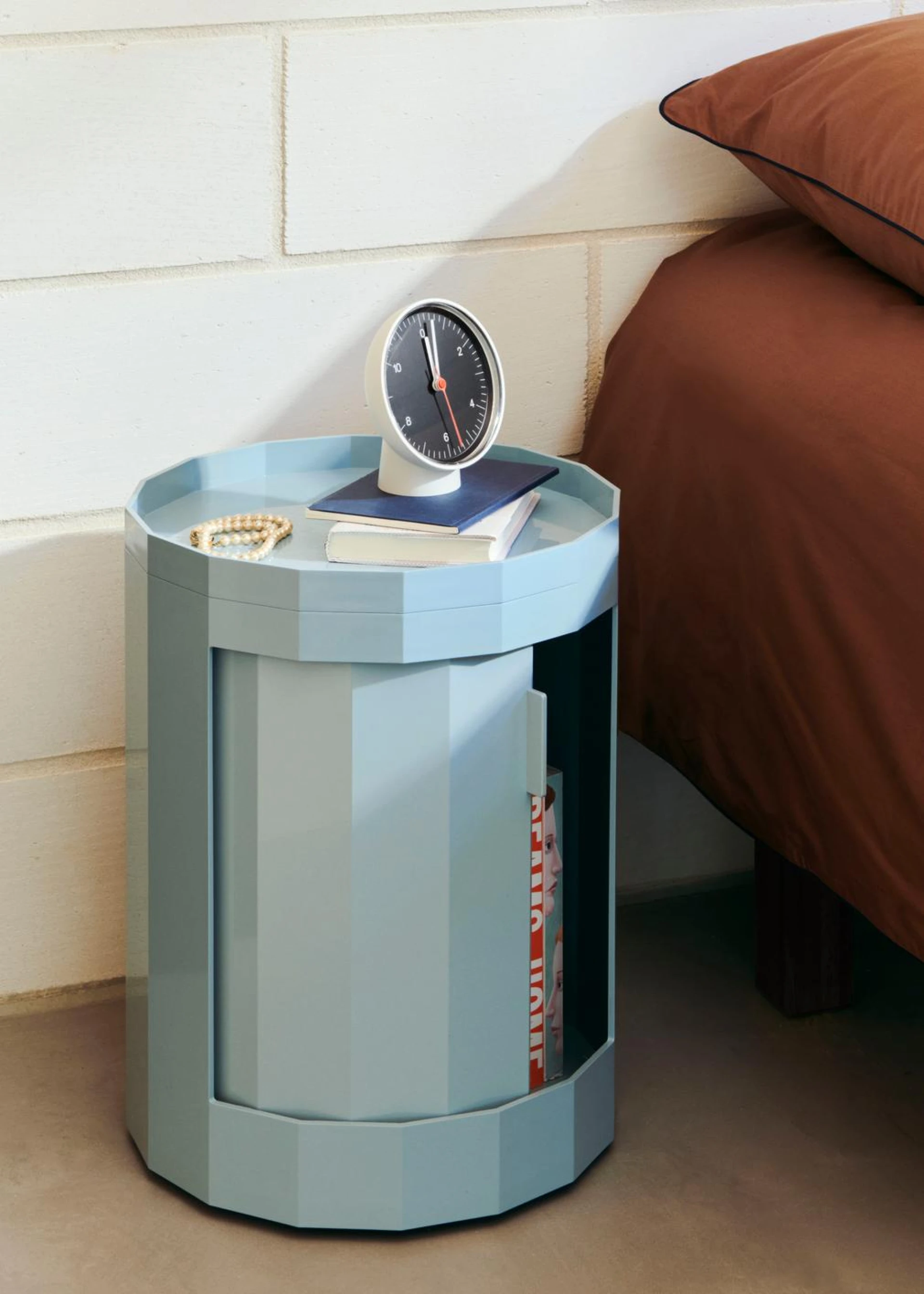 Facet Cabinet Low Misty blue