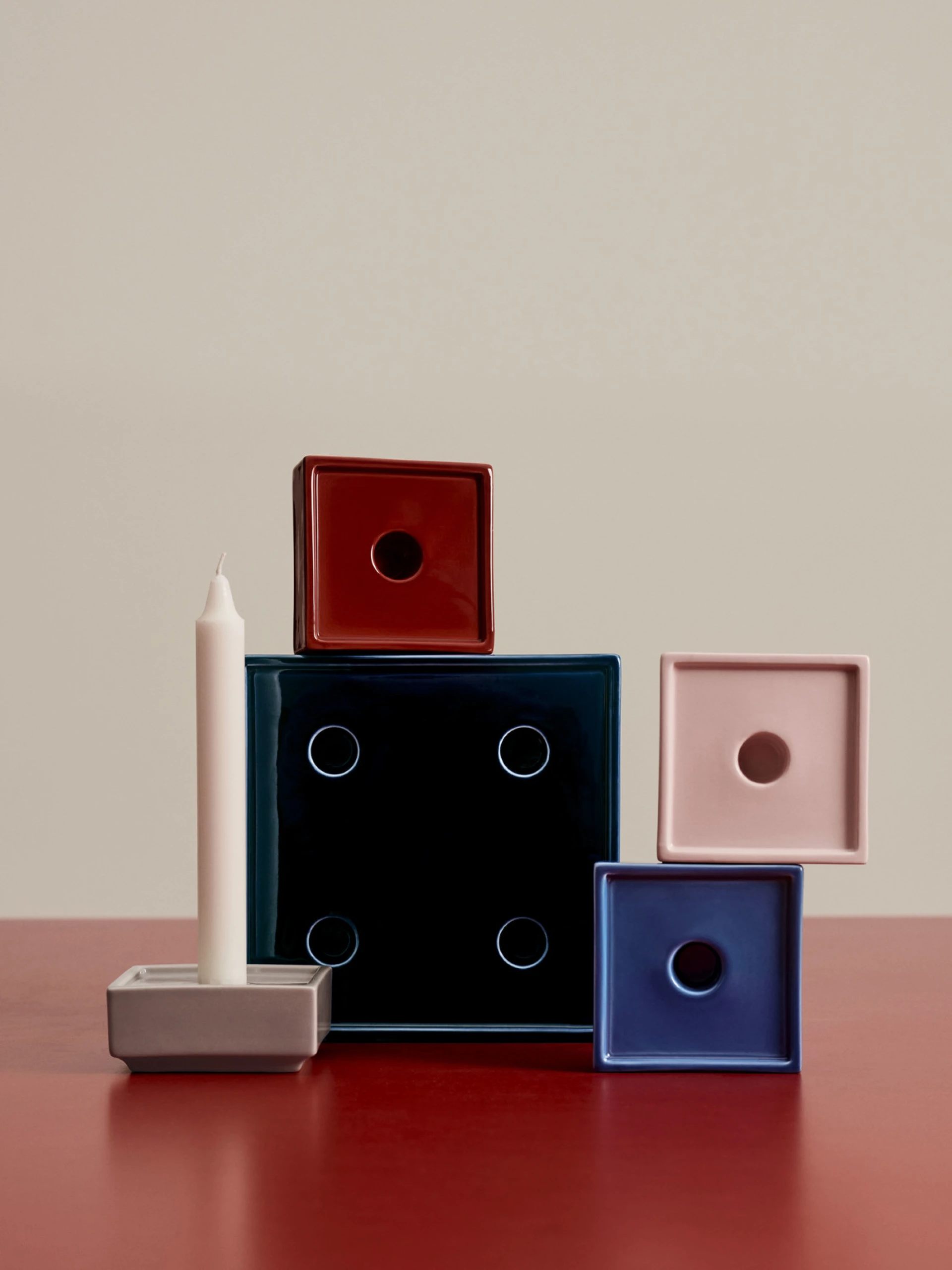 Mattone Candleholder Small Red