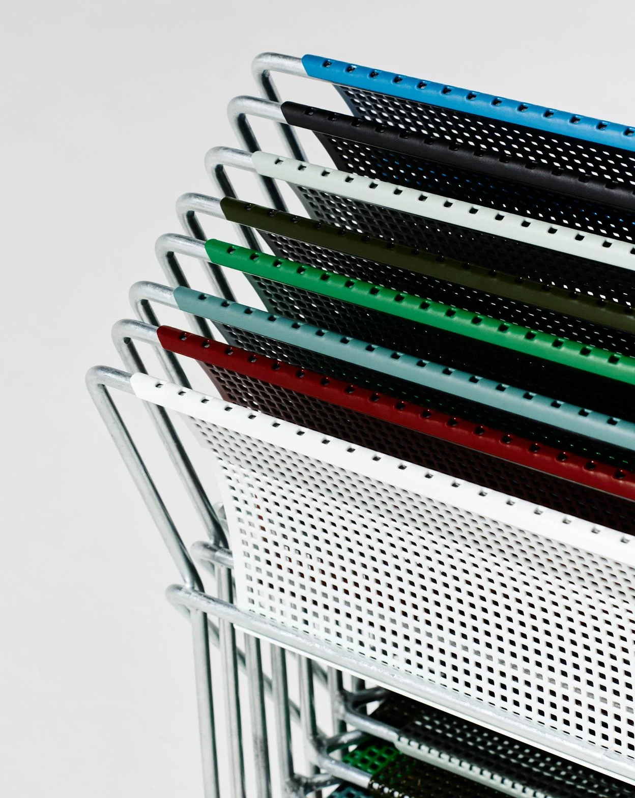 X-Line Chair Galvanised base - Moss powder coated seat/back