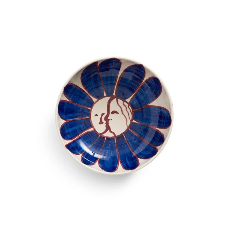 La Pittura Bowl Ø18 Deep blue flower