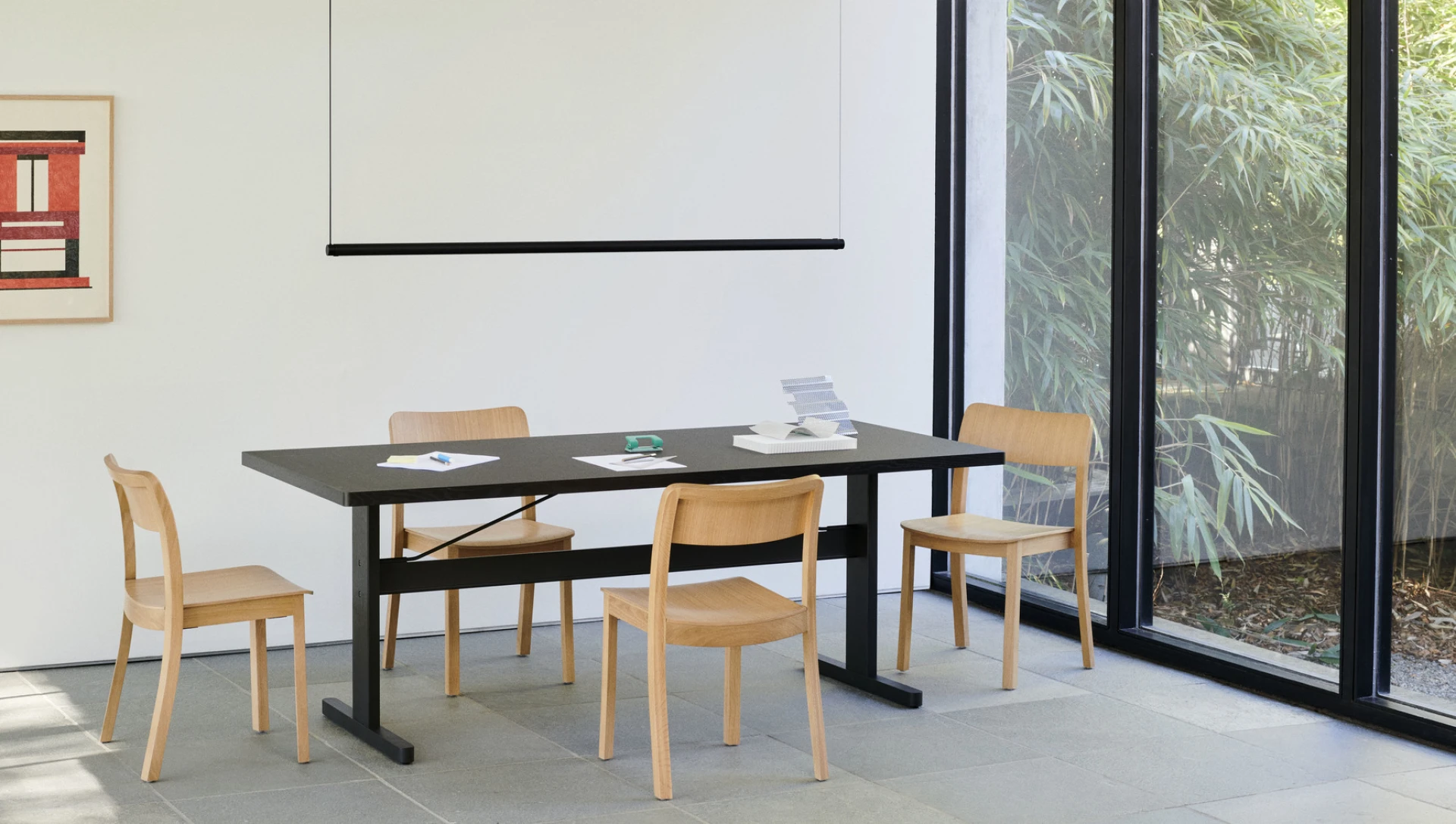 Factor Linear Suspension Lamp 1500 Diffused Soft black