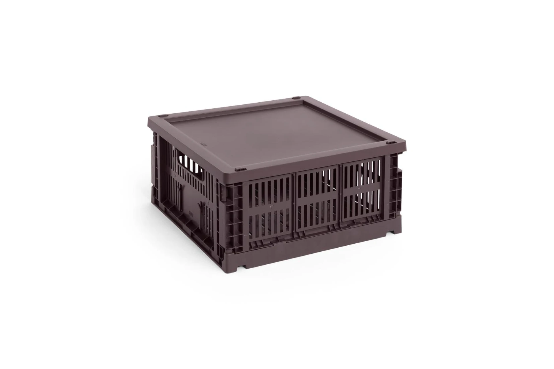 HAY Colour Crate Lid Plastic Medium Square/Cube Bordeaux