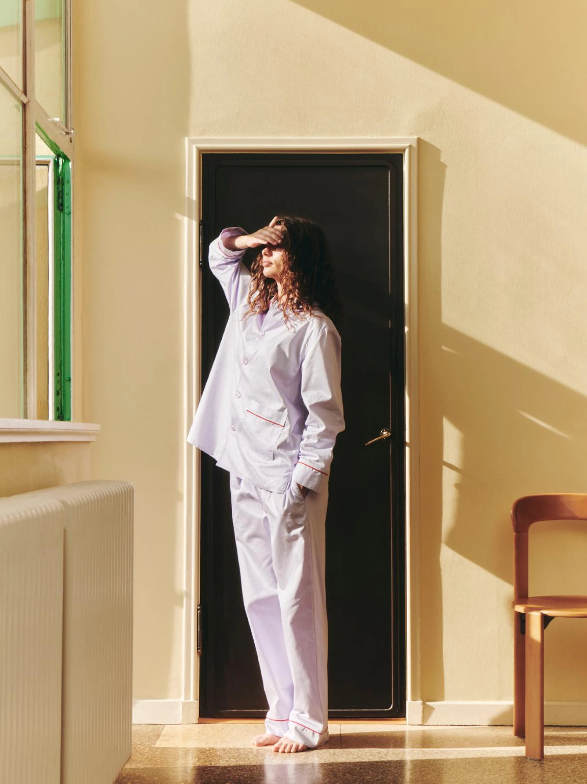 Outline Pyjama L/S Shirt S/M Lavender