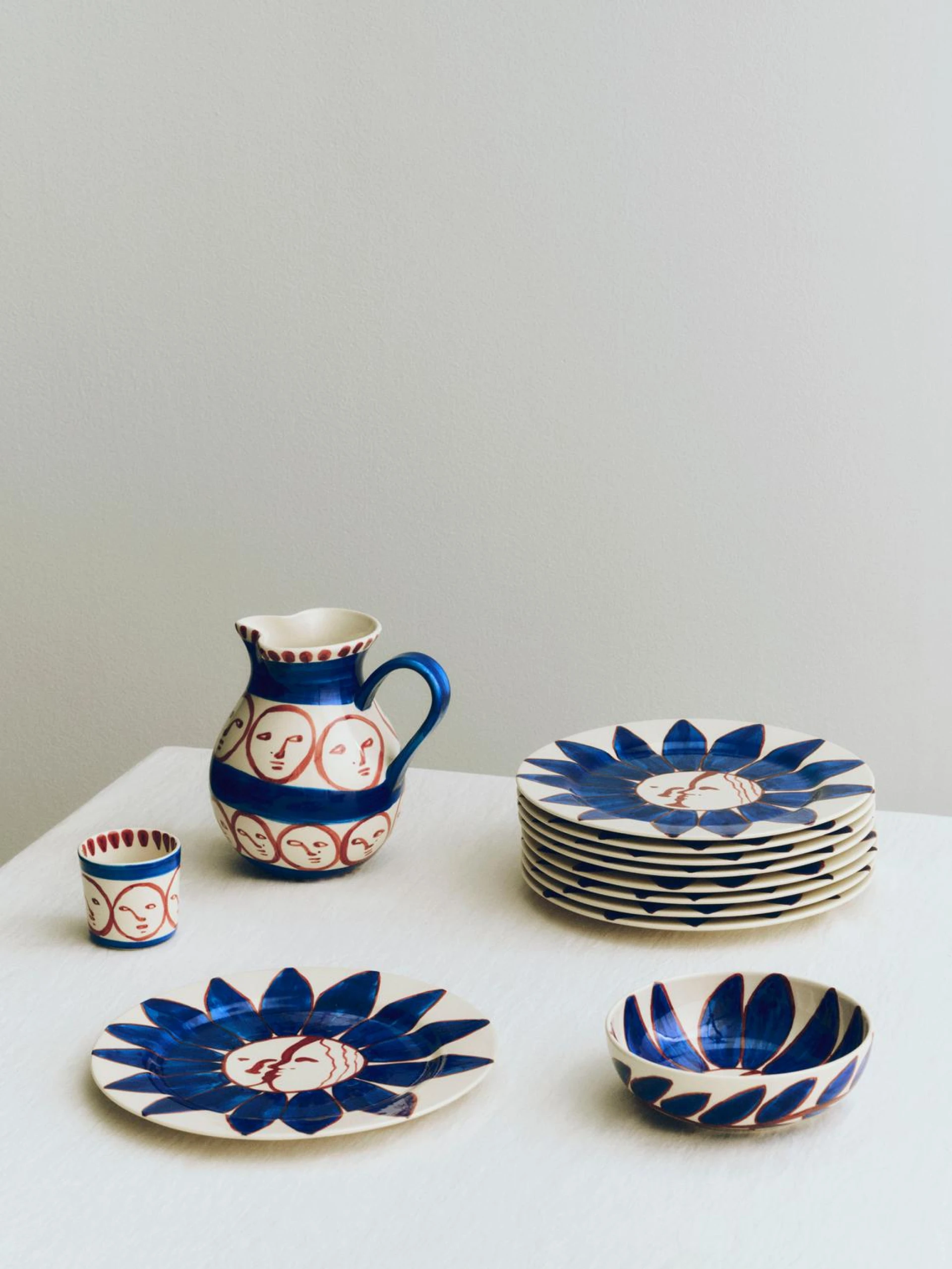 La Pittura Bowl Ø18 Deep blue flower