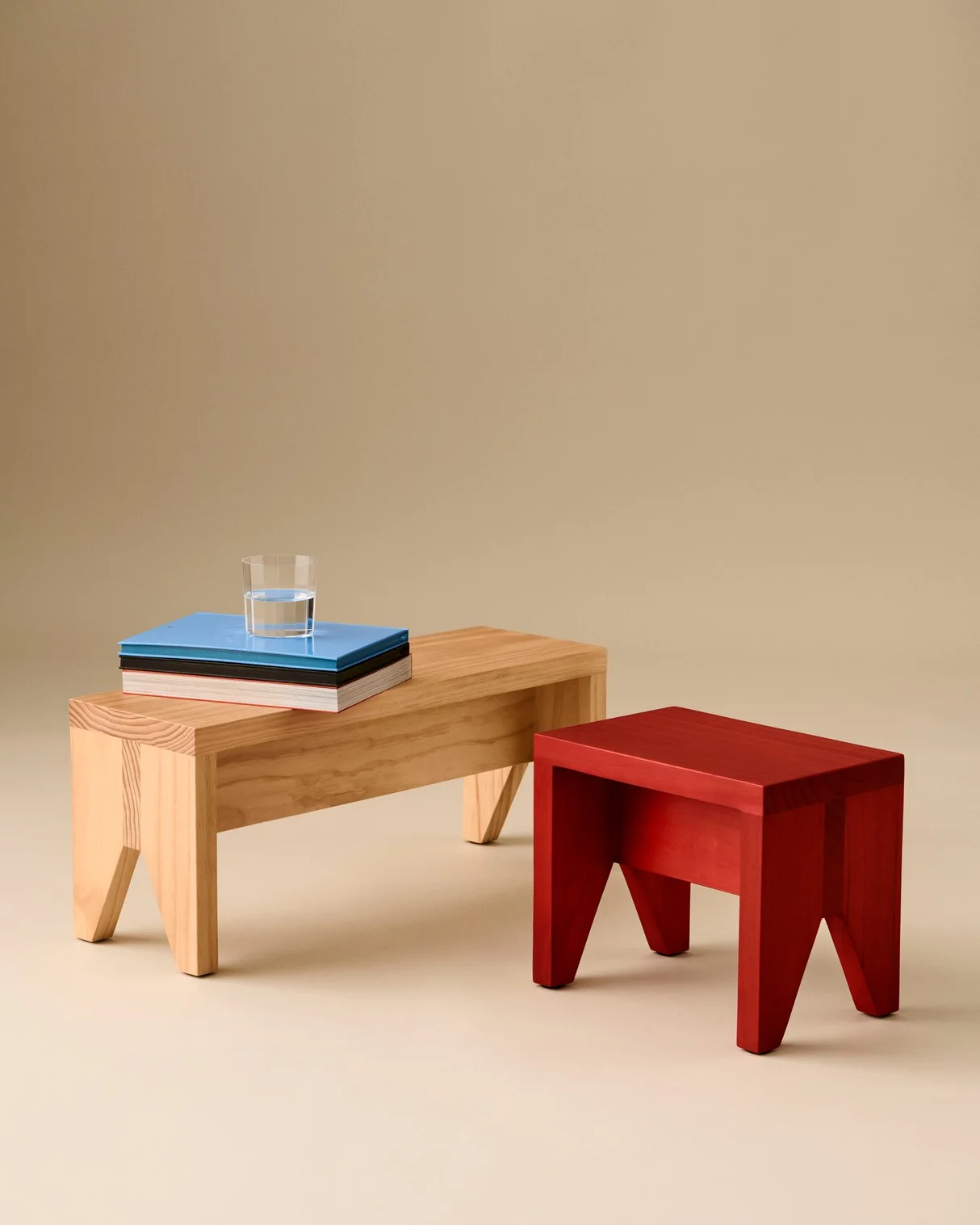 Manolito Stool Short Red