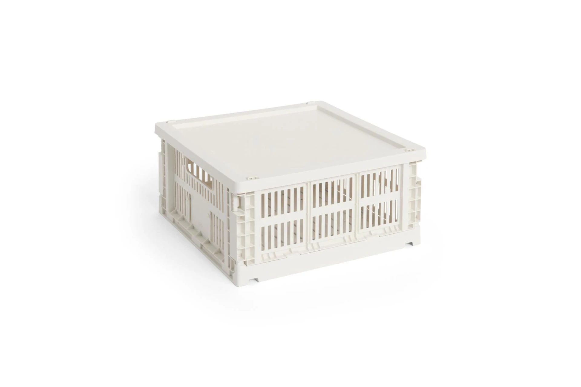 HAY Colour Crate Lid Plastic Medium Square/Cube Off-white