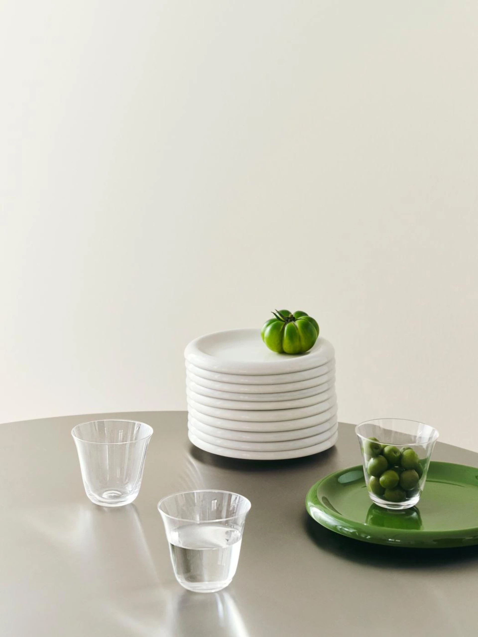 Curve Tumbler Glass Set of 2 Small Clear