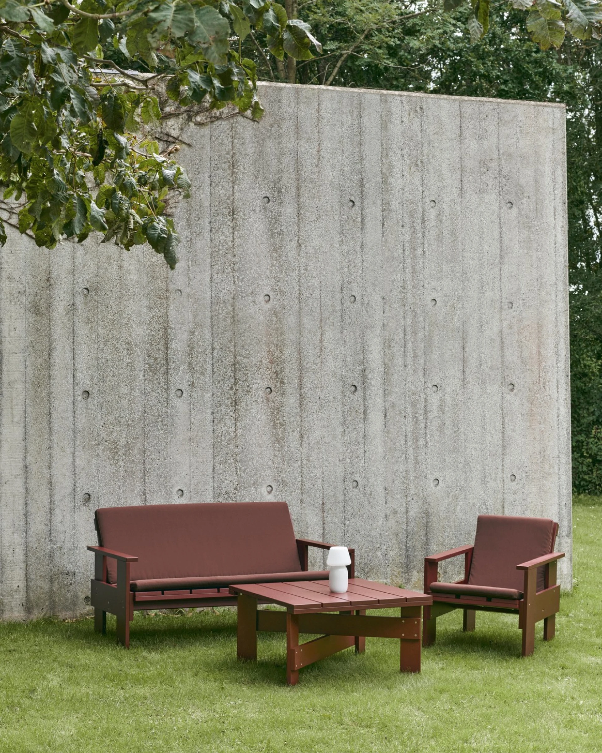 Folding Cushion for Crate Lounge Sofa Iron red