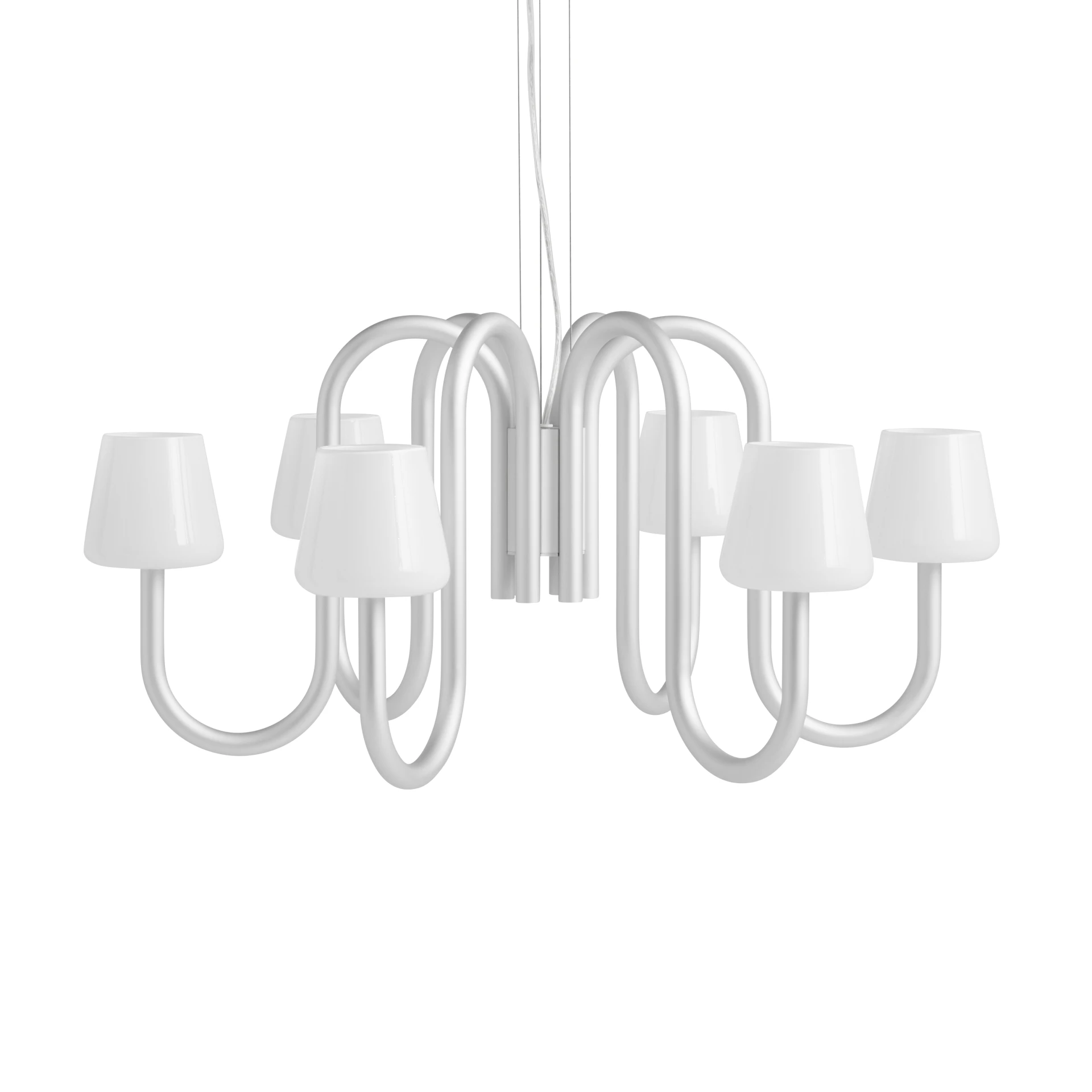 Apollo Chandelier 745 White opal glass