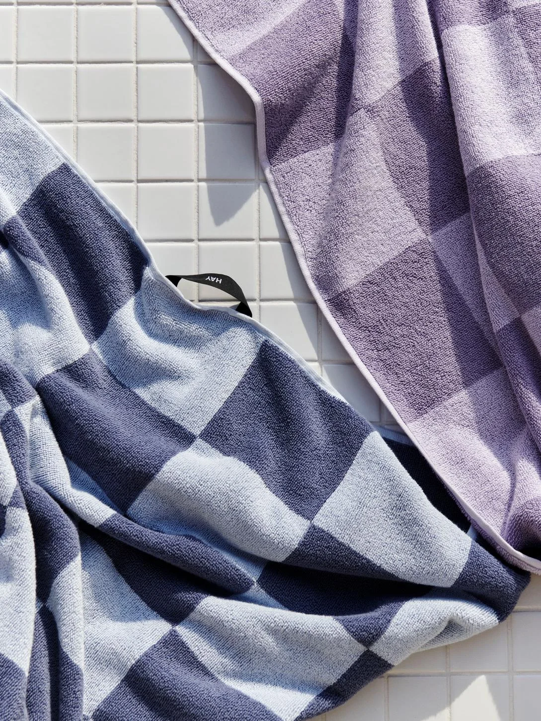 Check Bath Towel Lavender