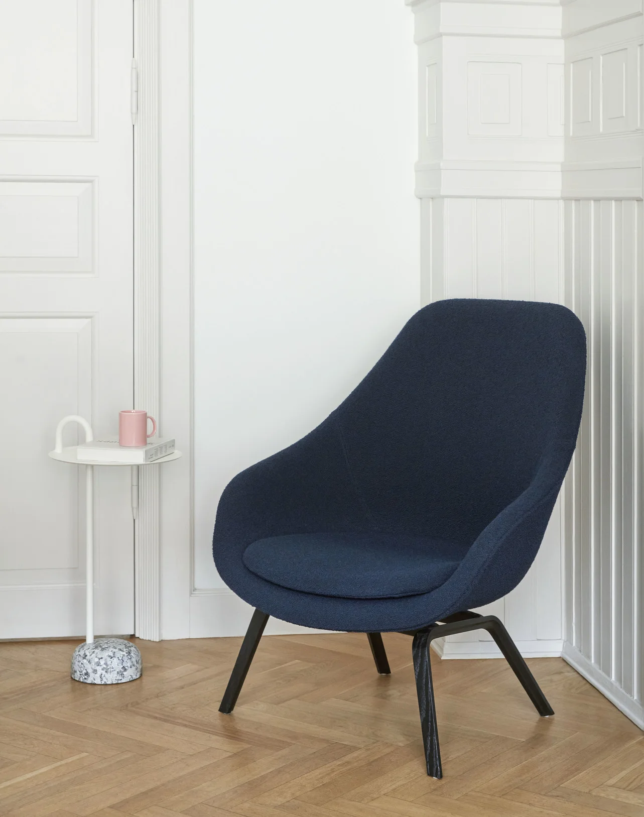 Bowler Side Table Cream white