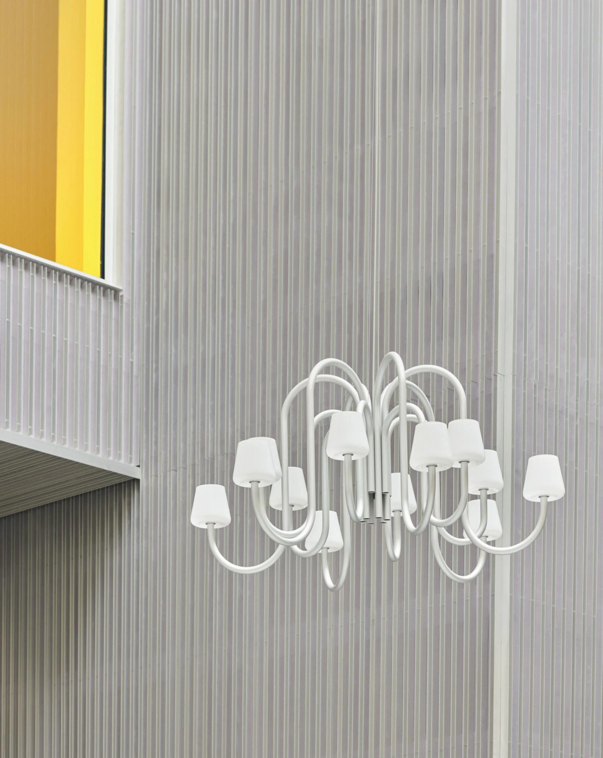 Apollo Chandelier 1065 White opal glass