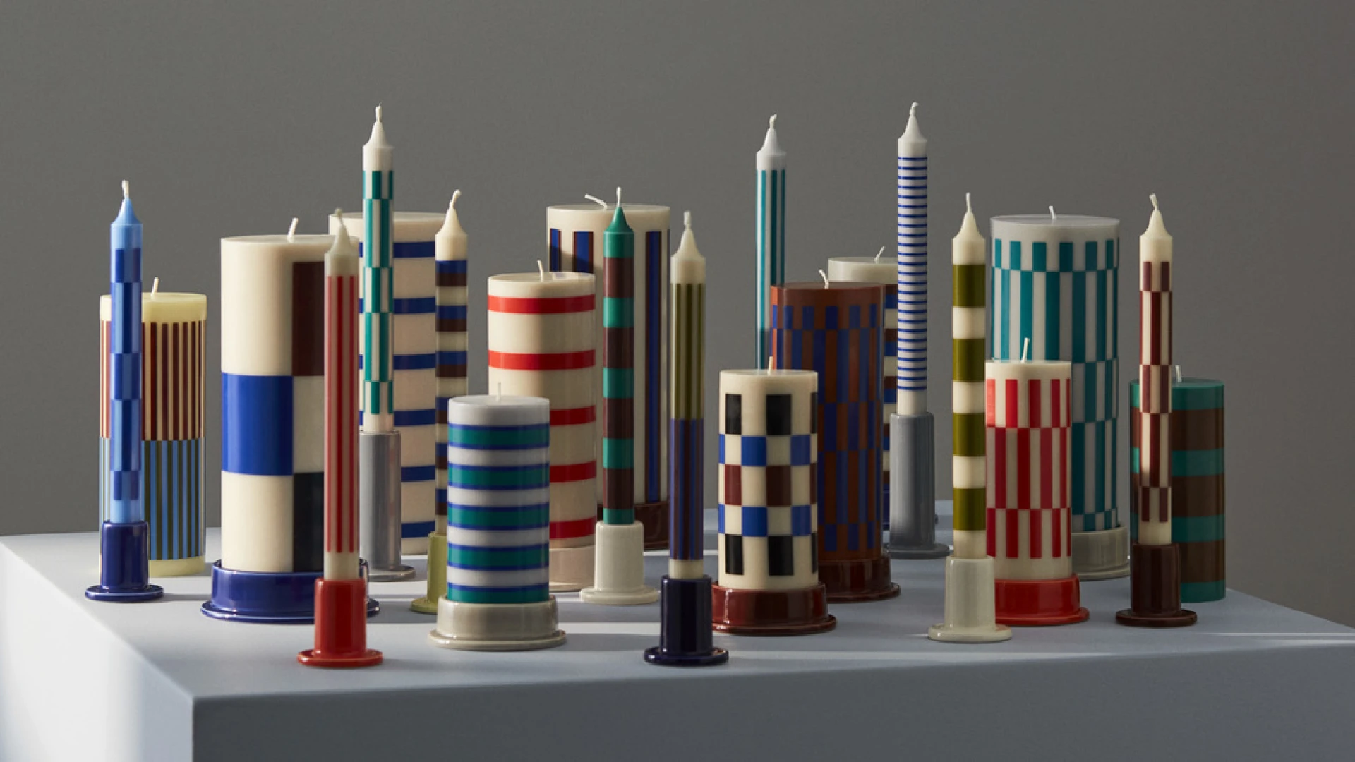 Column Candleholder Medium Off-white