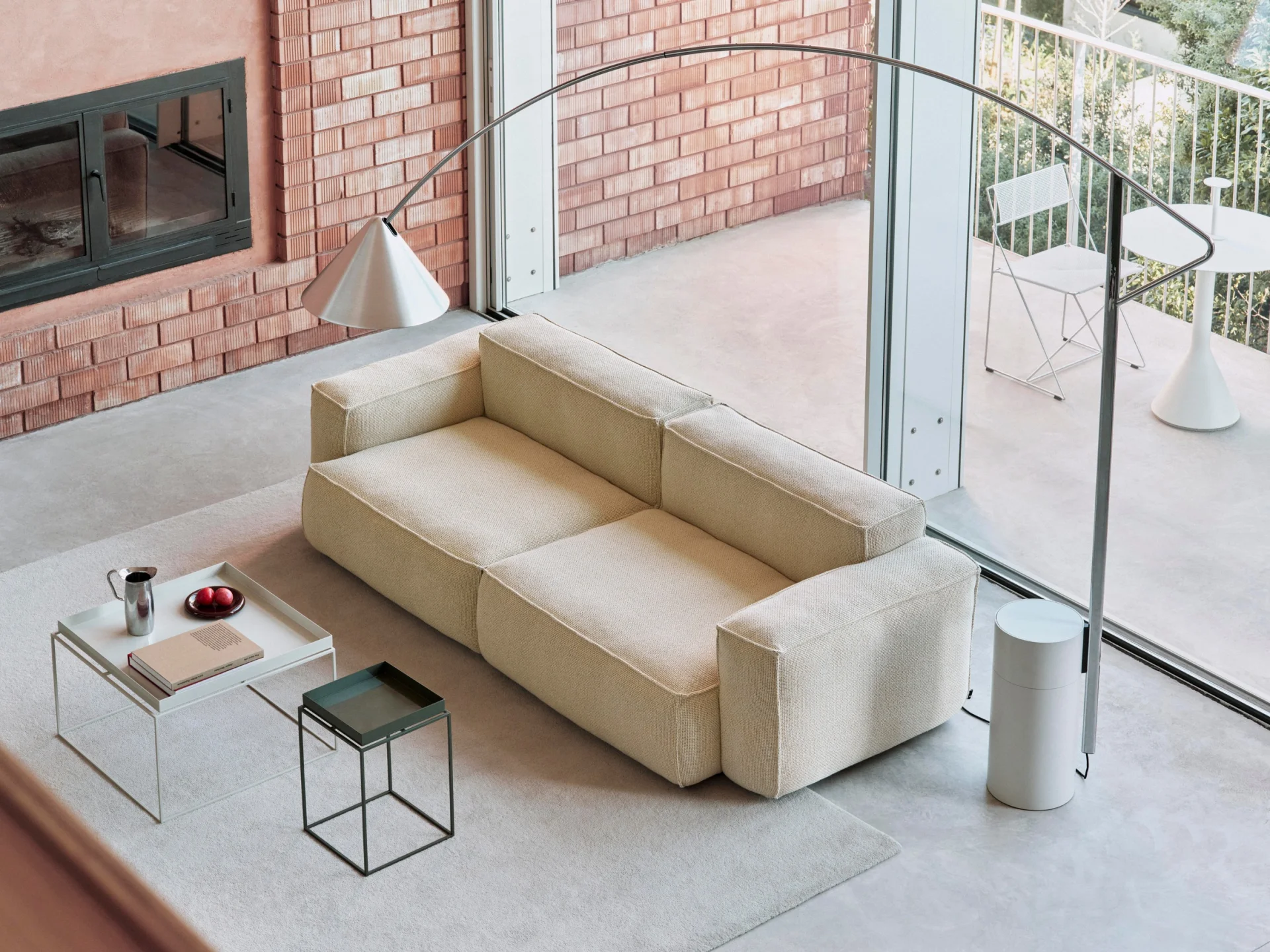 Compass Floor Lamp Brushed aluminium