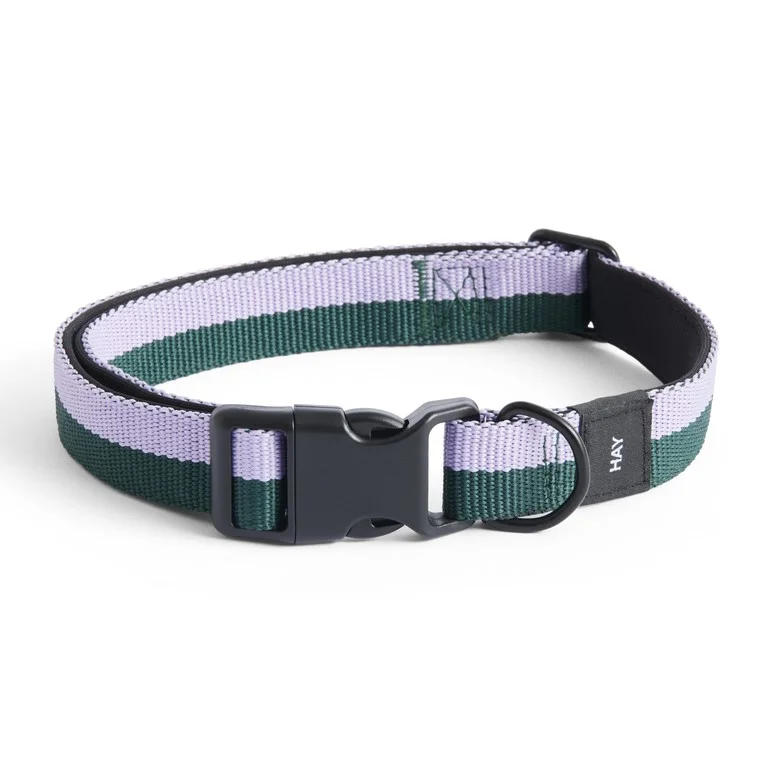 HAY Dogs Collar Flat M/L Lavender, green