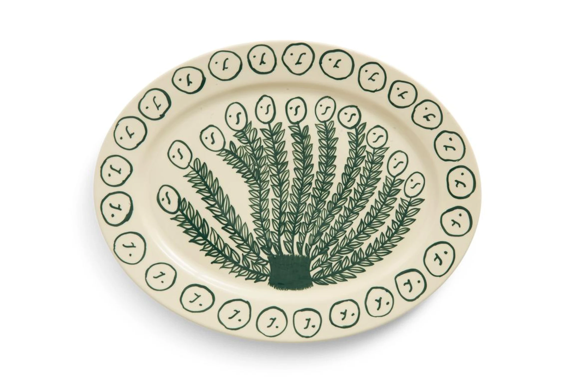 La Pittura Oval Serving Platter L36,5 Olive grove