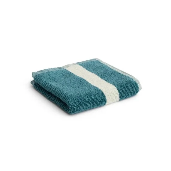 Stripe Wash Cloth Petrol blue