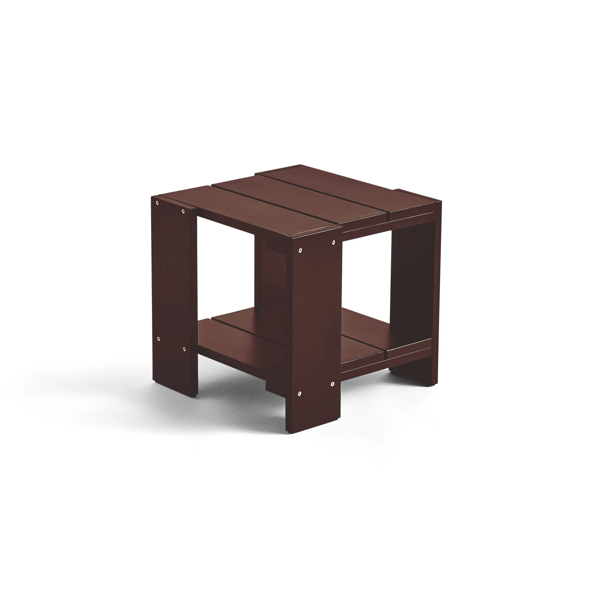 Crate Side Table Iron red
