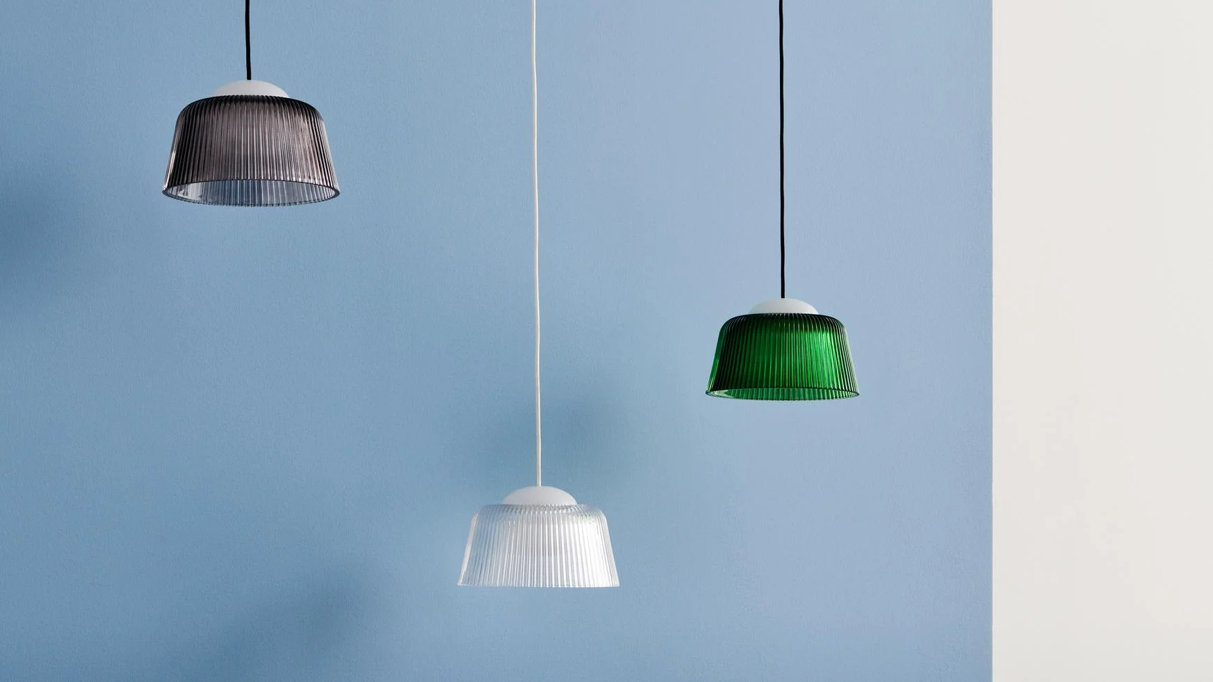 Brim Pendant Smoked grey glass