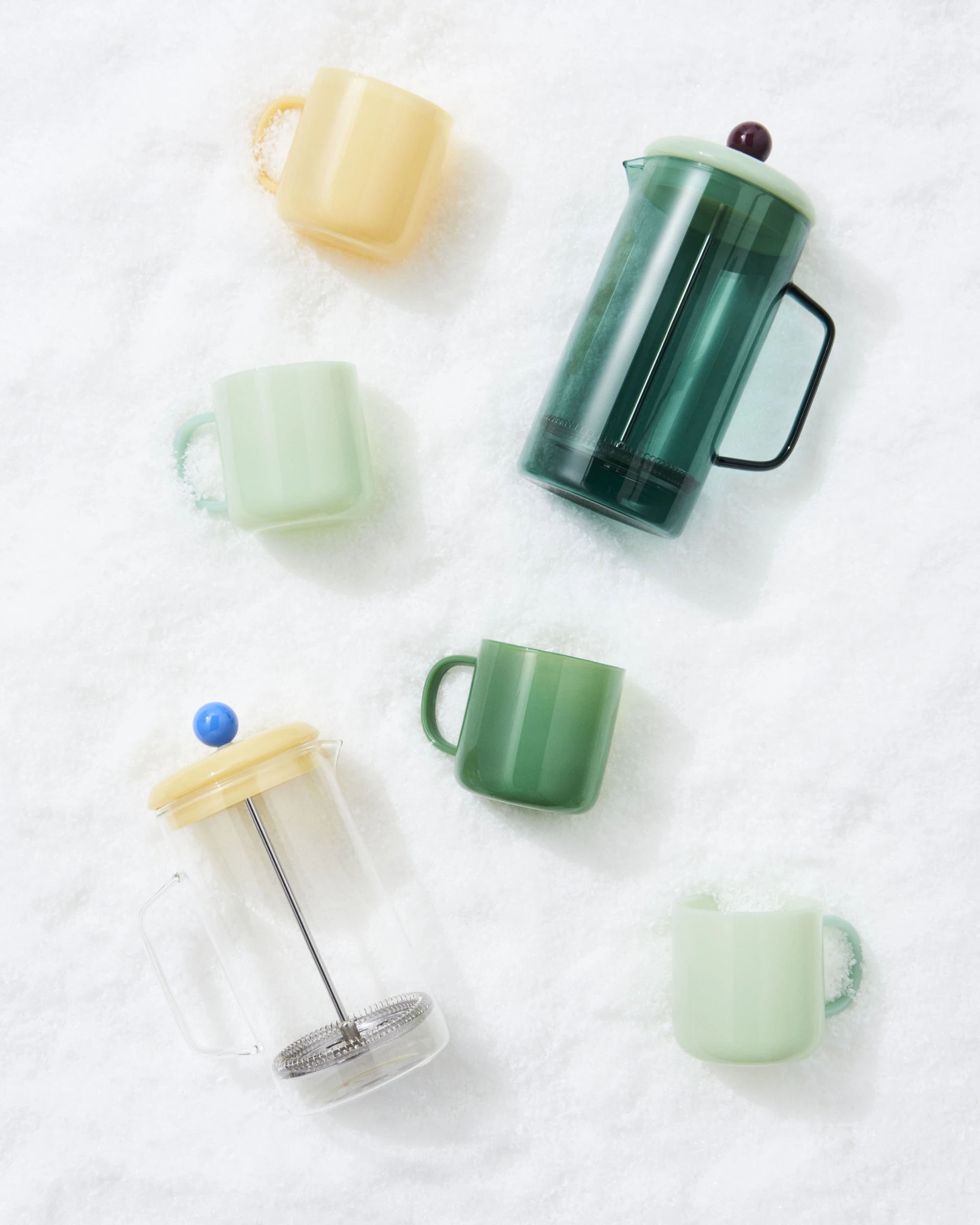 French Press Brewer Aqua