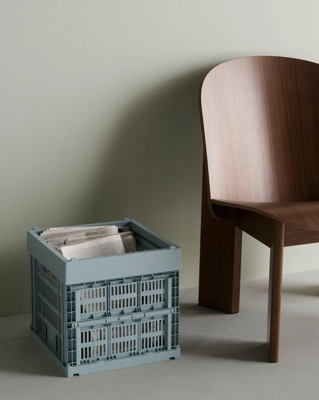 HAY Colour Crate Medium Square Dusty blue