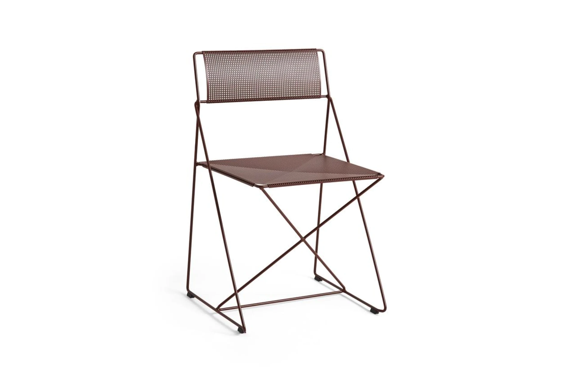 X-Line Chair Iron red powder coated steel base-Iron red powder coated seat/back