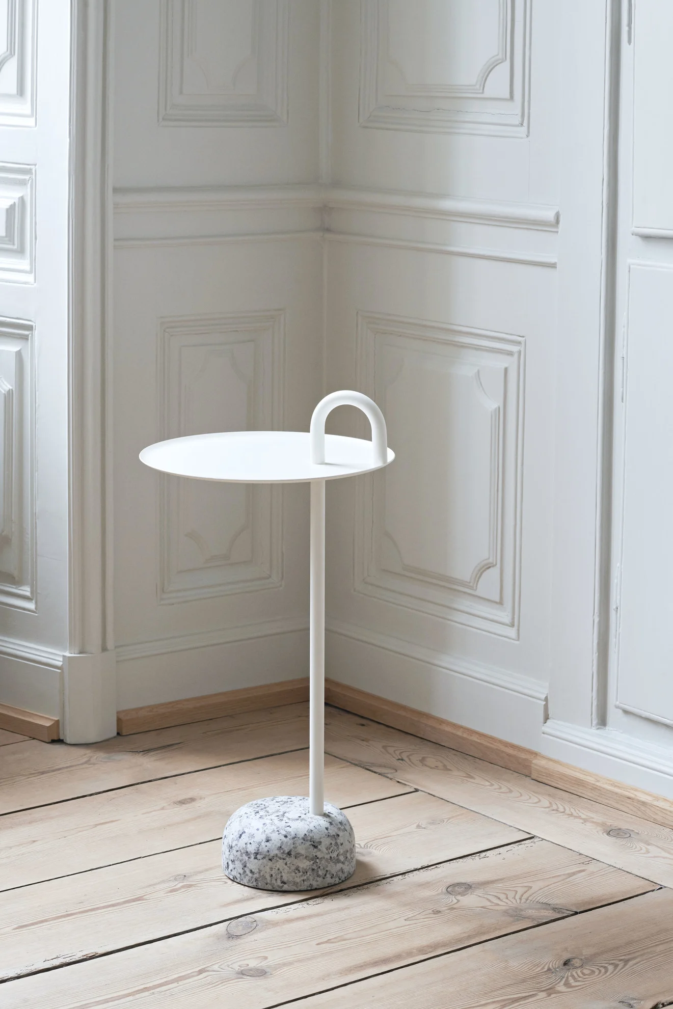 Bowler Side Table Cream white