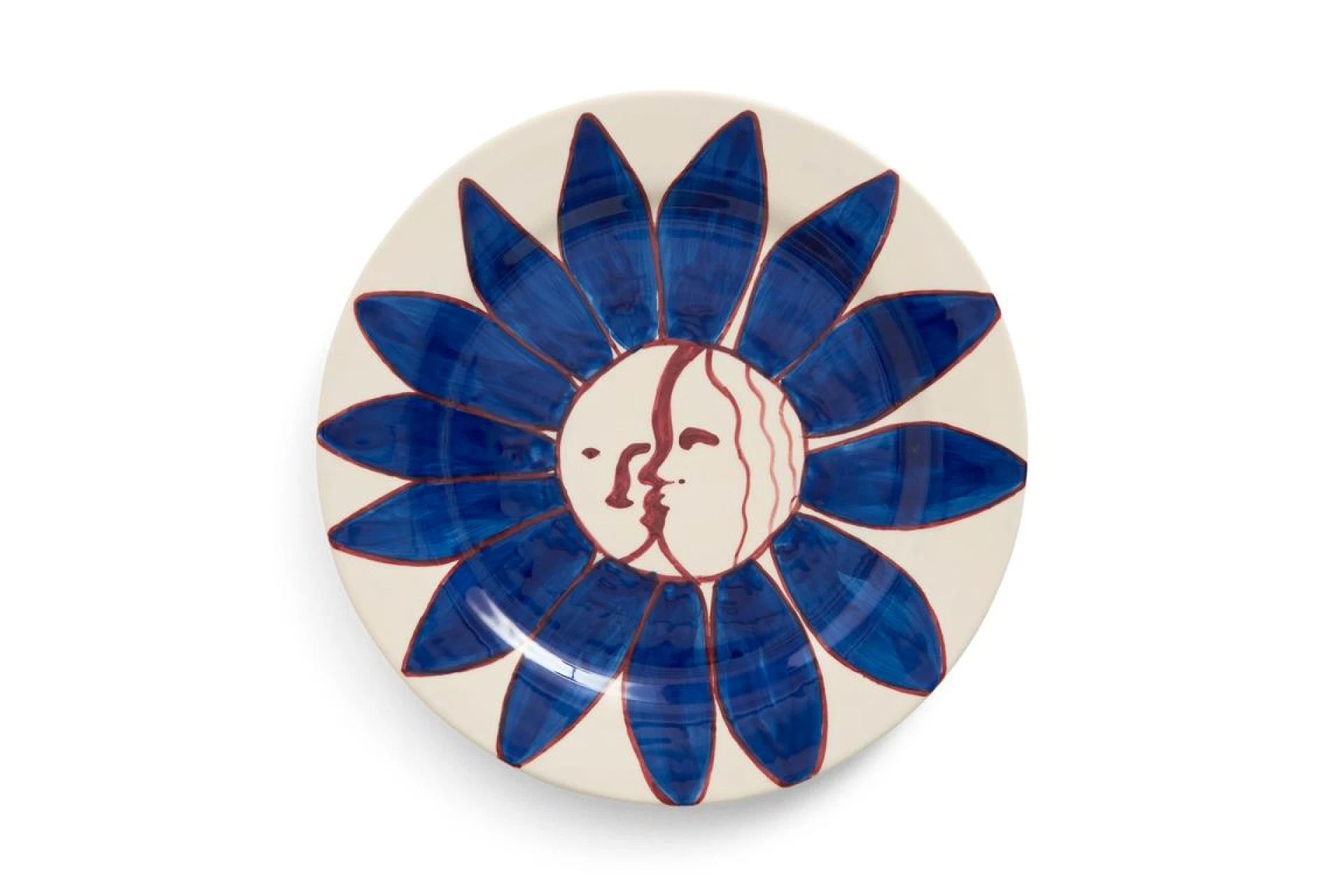 La Pittura Plate Ø28,5 Deep blue flower