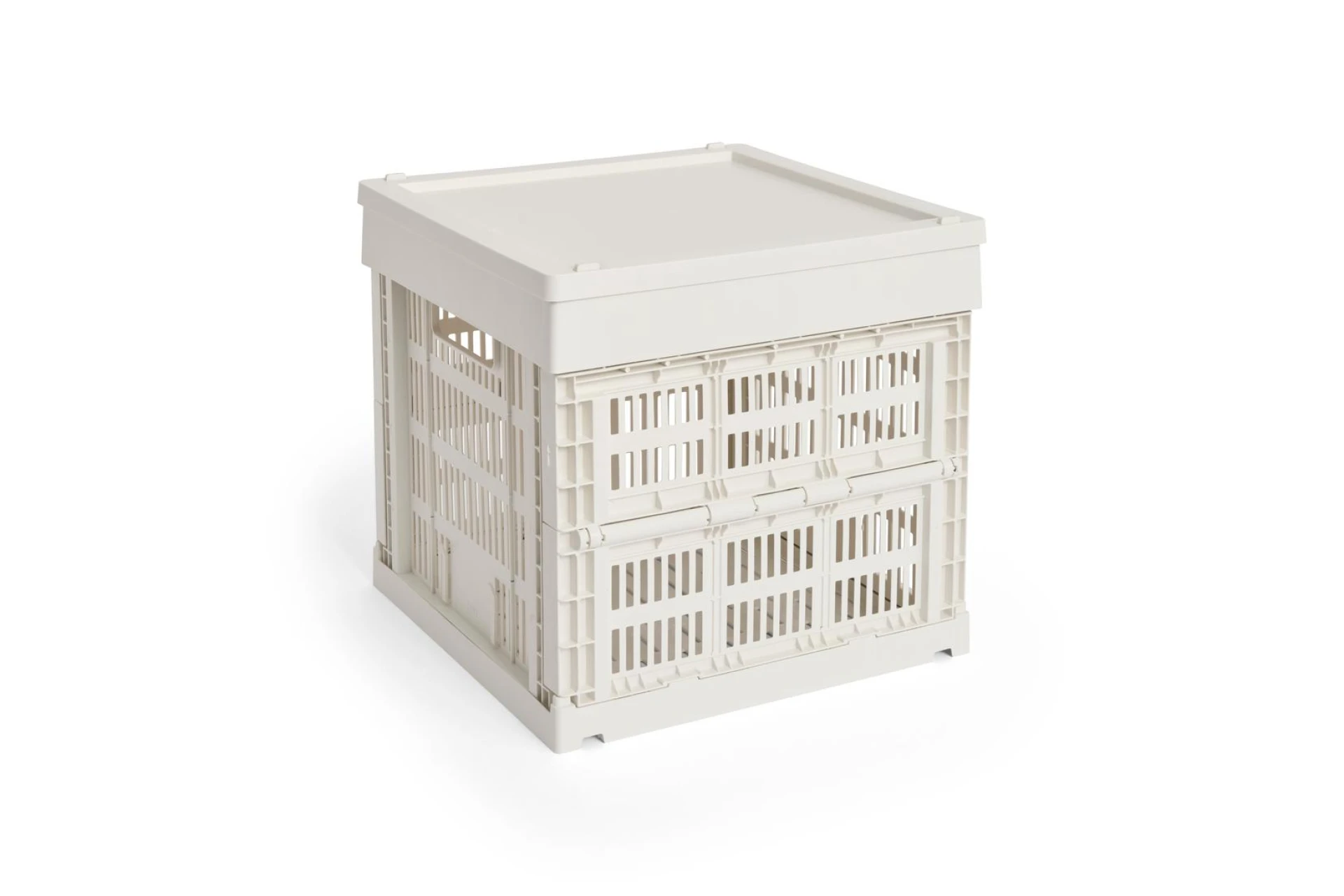 HAY Colour Crate Lid Plastic Medium Square/Cube Off-white