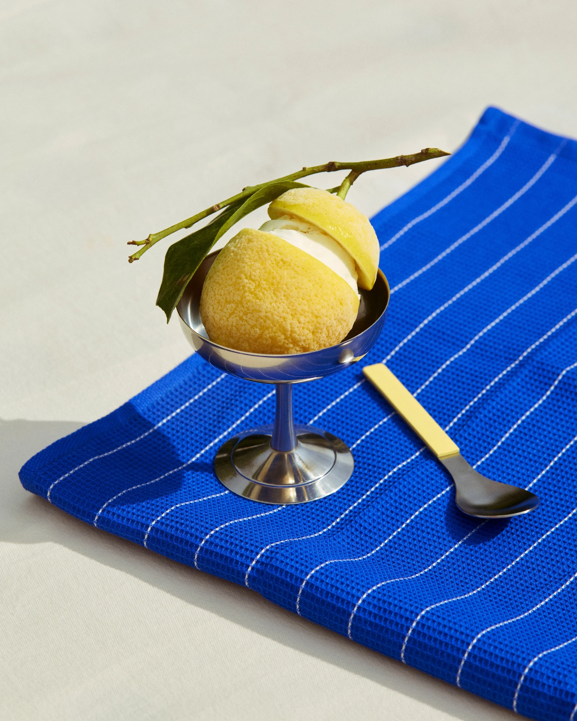 Canteen Tea Towel Blue pinstripe 