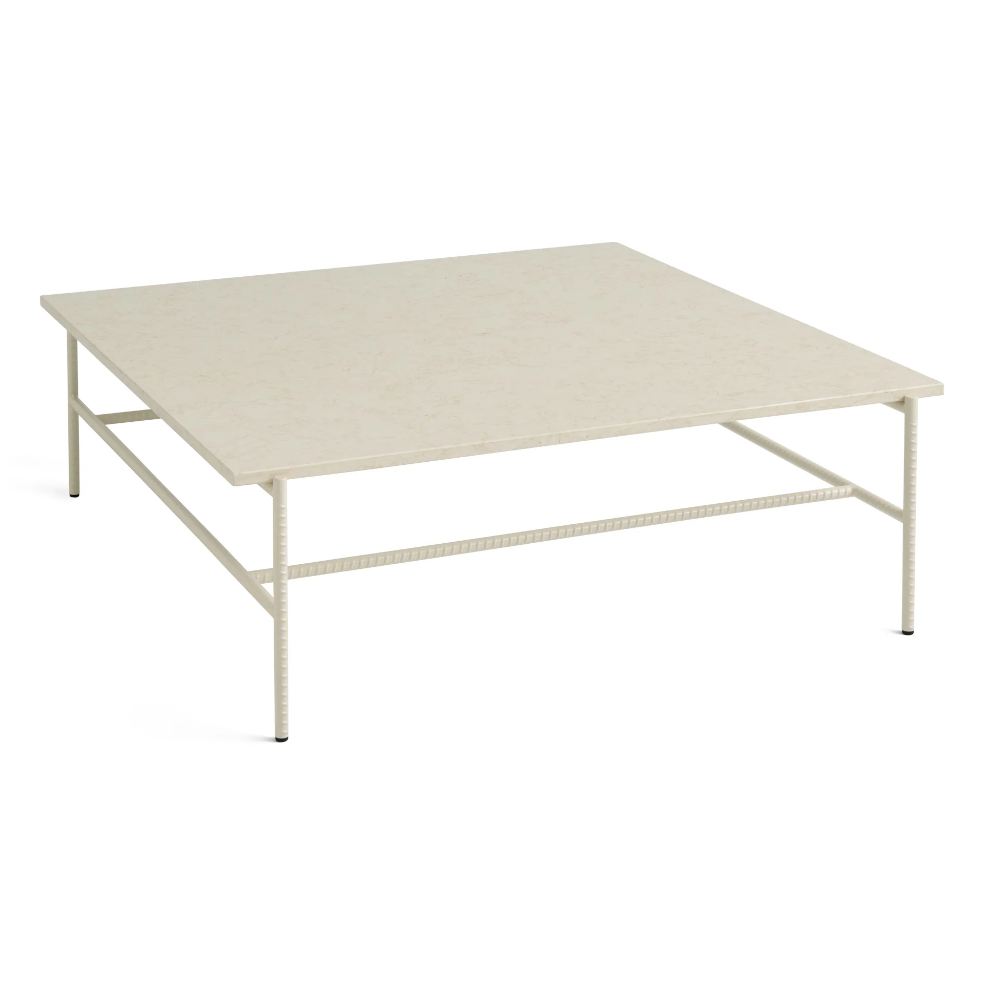 Rebar Square Coffee Table Alabaster frame with Marble tabletop L100 x W104 x H33 